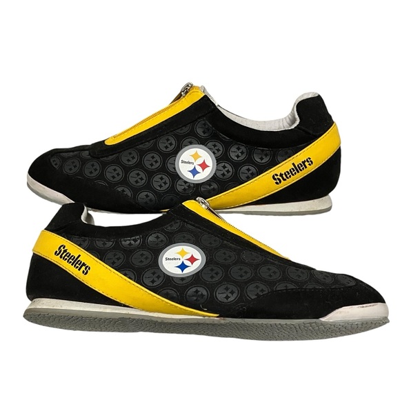 Pittsburgh Steelers Logo Pattern Zipper Canvas Sneakers - Picture 16 of 16